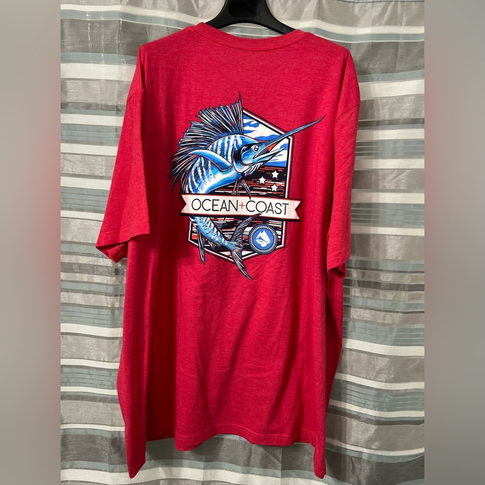 Ocean + Coast Red Graphic T-Shirt
